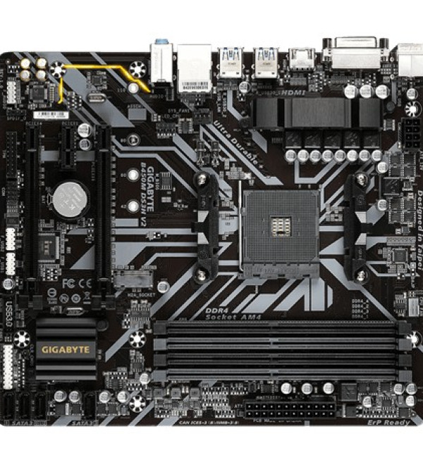 Motherboard Gigabyte B450M DS3H V2 (AM4, AMD, B450, DDR4, USB3.1)